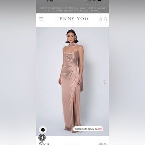 Jenny Yoo Wren Soft Blush Bridesmaid Dress Size 12
